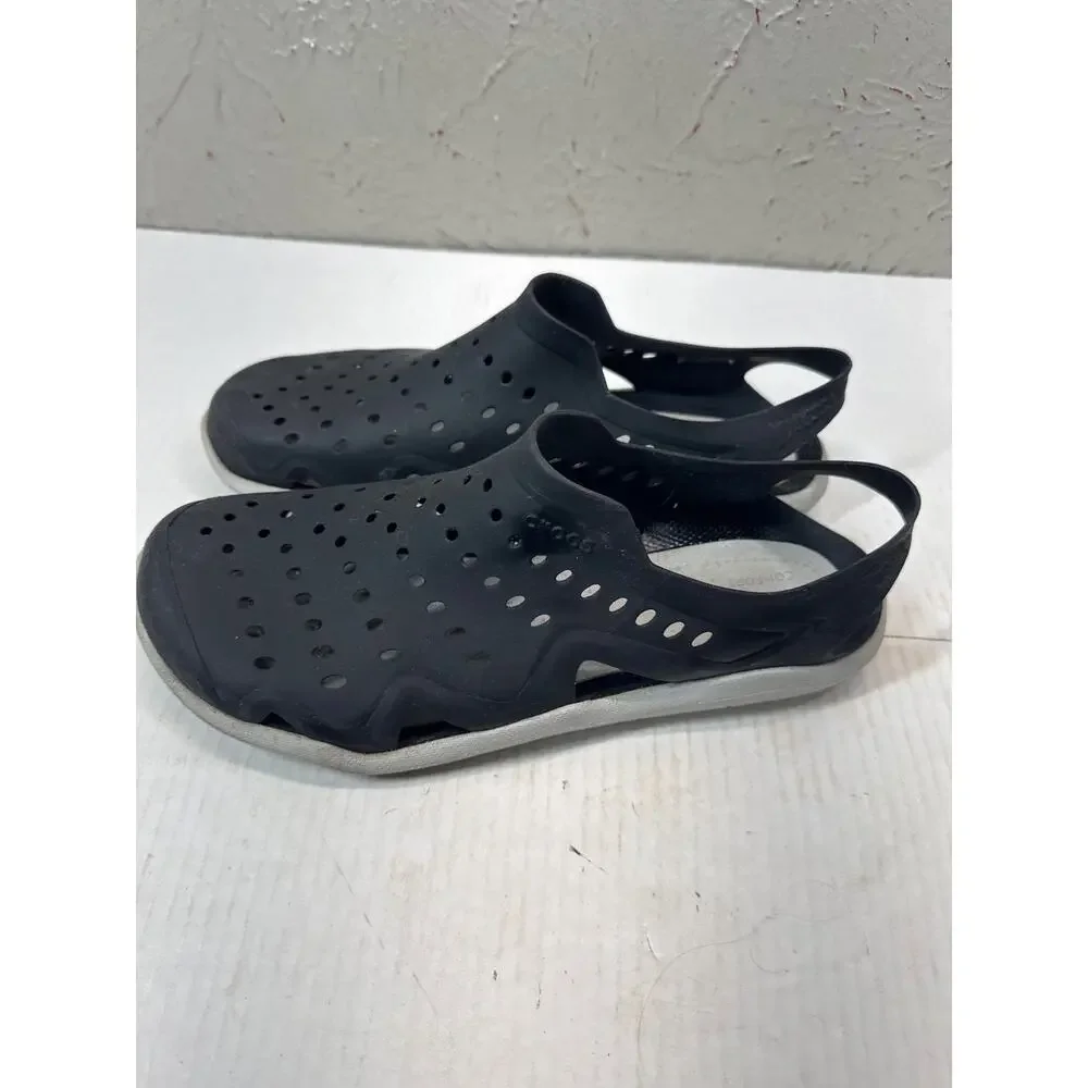 Crocs Slingback Sandal Shoes Men's Black Slip‎ On Casual Closed Toe Size 10